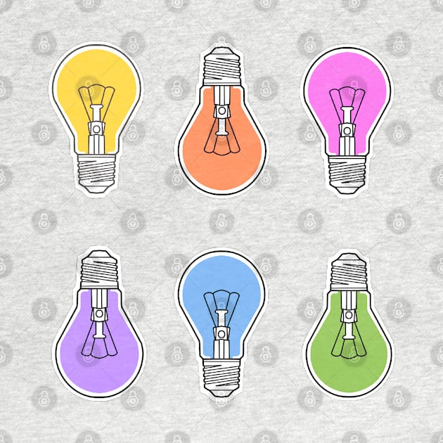 lightbulb rainbow design by weilertsen